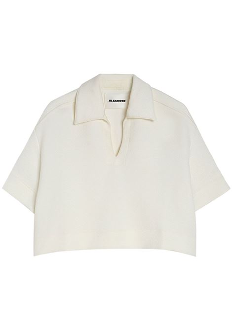 Top con colletto stile polo in beige Jil sander - donna